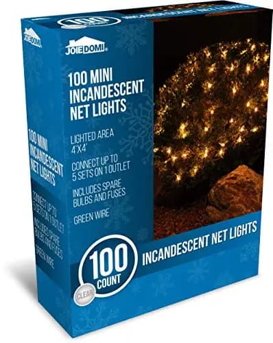 Christmas Net Lights 100 Warm White Net Lights for Indoor & Outdoor Christmas Decorations Events Eve Night Decor Tree Bushes