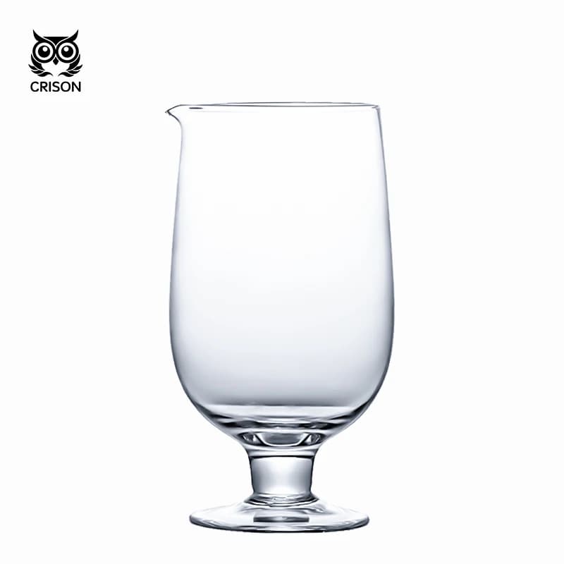 Crison MG802 Shaker per cocktail in cristallo in stile giapponese, tazza per mescolare, strumento da bar fatto a mano 800ML Mixology
