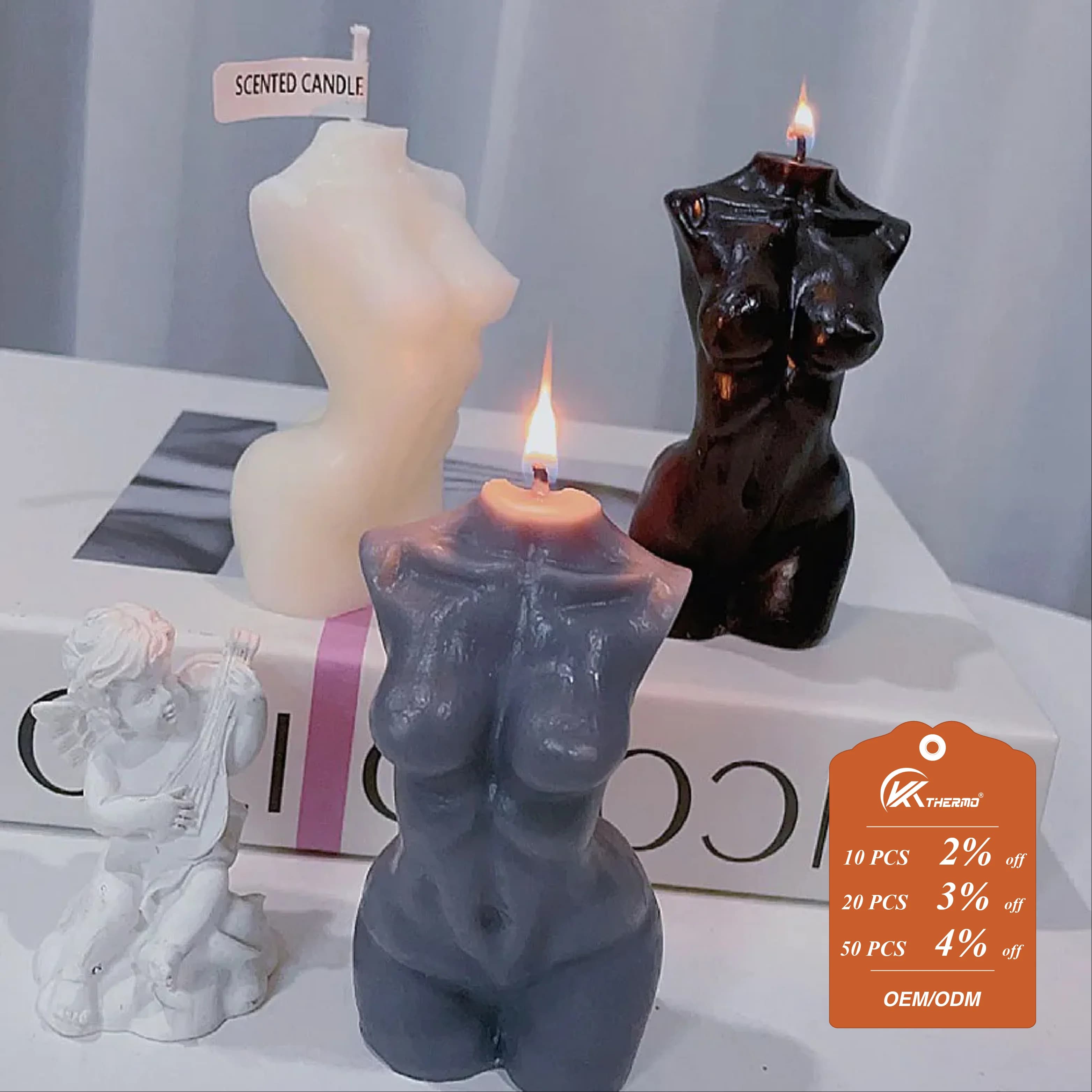Sexy Female Body Shape Perfume Candle for Home Furniture – Artistic Candle in Soybean Cera, Mini 10 cm Gift Statuette