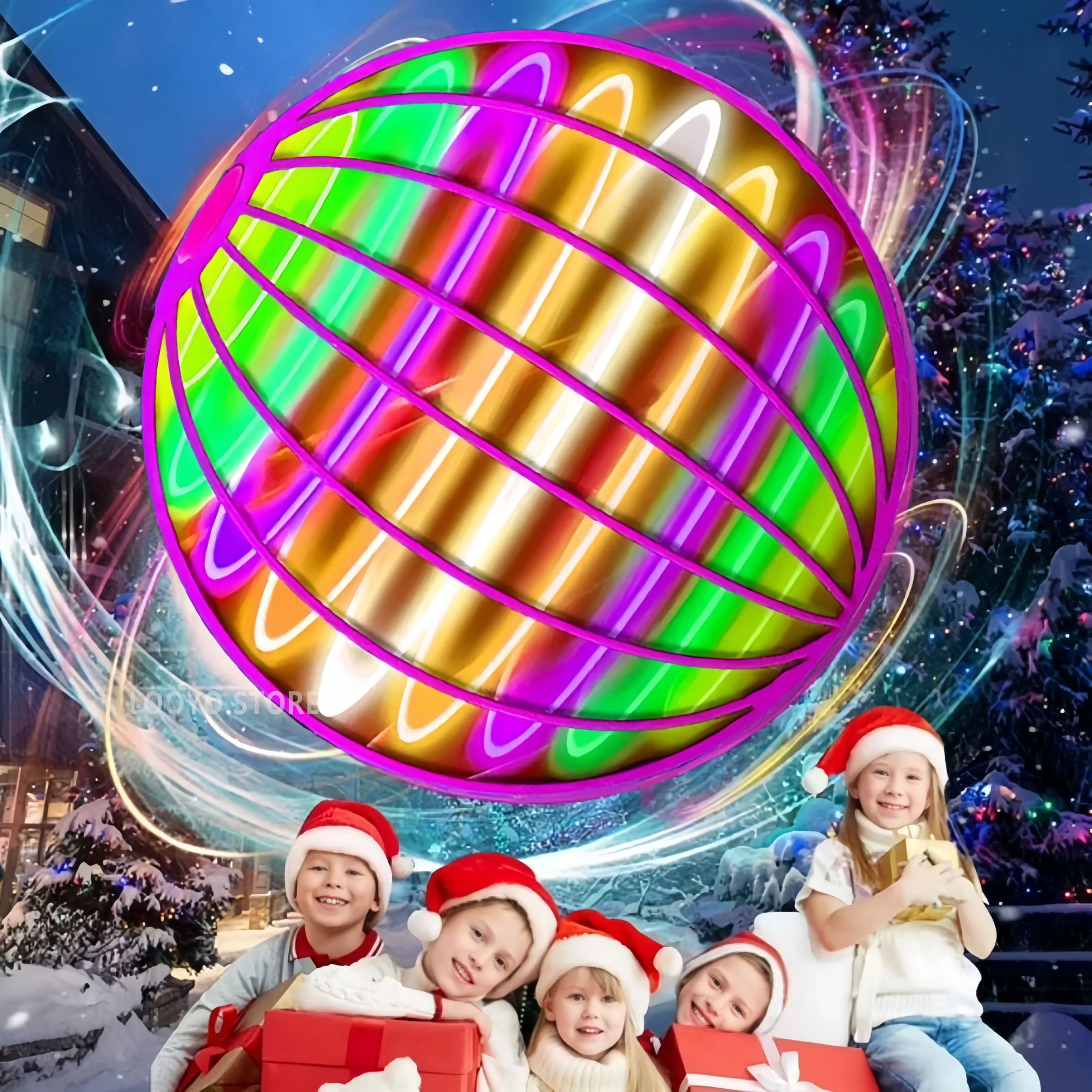 Palla volante Boomerang Flyorb Magia con luci a LED Drone Hover Ball Fly Nova Orb Flying Spinner Fidget Toys Regalo per bambini
