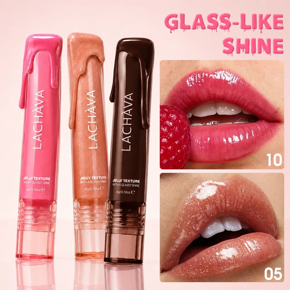Lucidalabbra Effetto Vetro in 16 Colori, Olio Labbra Idratante a Lunga Durata, Gloss Volumizzante per Labbra, Tinta Labbra Lucida, Cosmetici per il Trucco