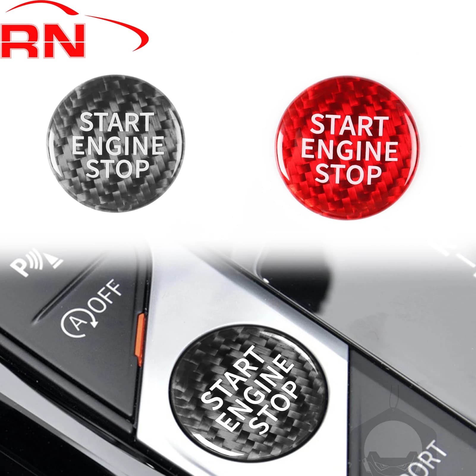 Adesivi Accessori in Fibra di Carbonio per Interruttore di Accensione BMW G20 G14 G15 X5 G07 Z4 G29 G05 G06 G07 G14 G29 F40 F44