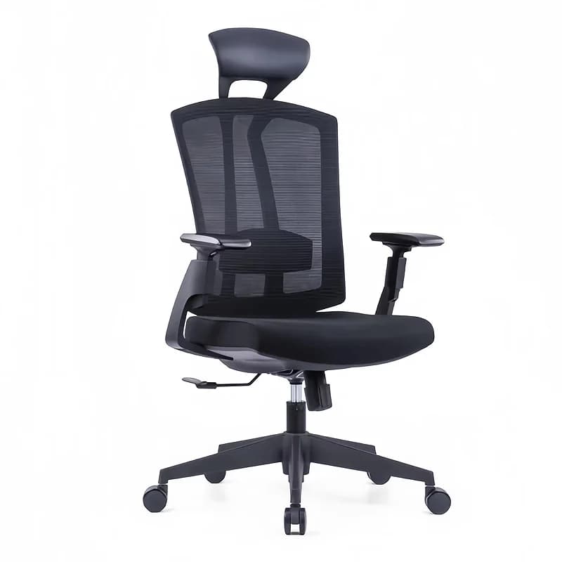 Sedia da ufficio direzionale moderna e di lusso, design ergonomico girevole in rete per computer domestici e giochi, tessuto e materiale in schiuma