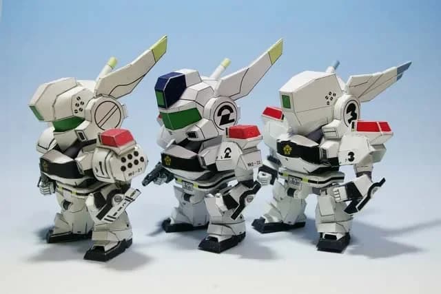SD Mobile Police patwork Av-98 Ingram Ingram-Body Set completo 3D Paper Model DIYToy