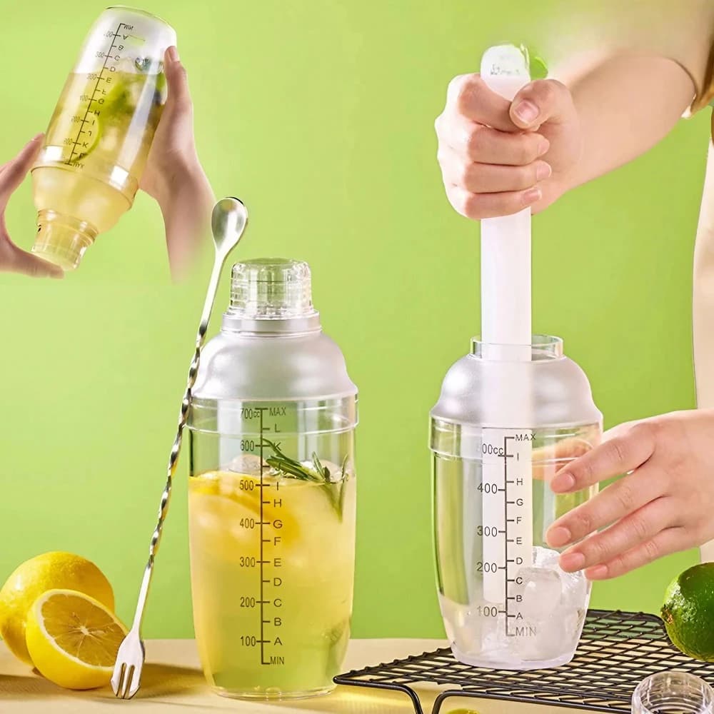 350/500/700/1000 ML Trasparente Cocktail Shaker Mixer Vino Martini Boston Shaker per Bartender Drink Party Bar Strumenti