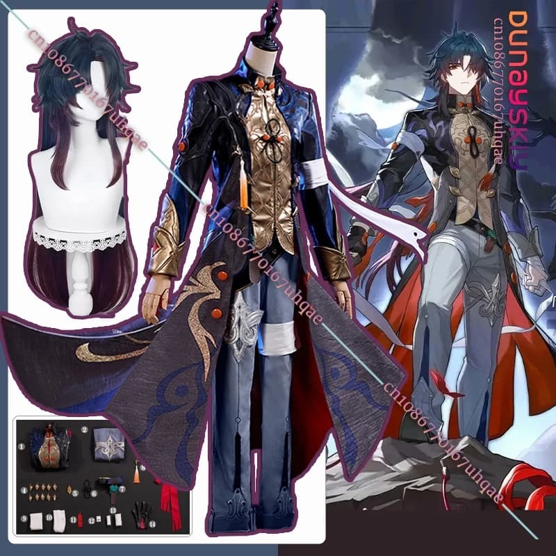 Gioco di costumi cosplay Blade Honkai: parrucca di ruolo Star Rail Set completo uniforme da combattimento vestito unisex 2025 vestito da festa anime