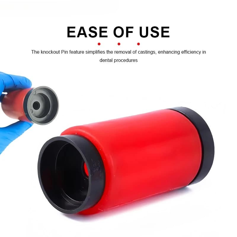 Set di Anelli in Silicone per Fusione di Porcellana, Anelli in Gomma per Forni Dentali, Base Portatile con Asta a Pressione, Materiali Dentali