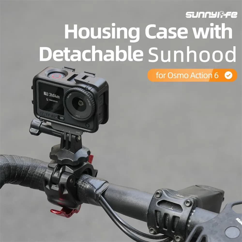 Sunnylife Sunshade Rabbit Cage Frame Case for DJI OSMO Action 6, Expandable Folding Support with Sunbed, Action Camera Accessories