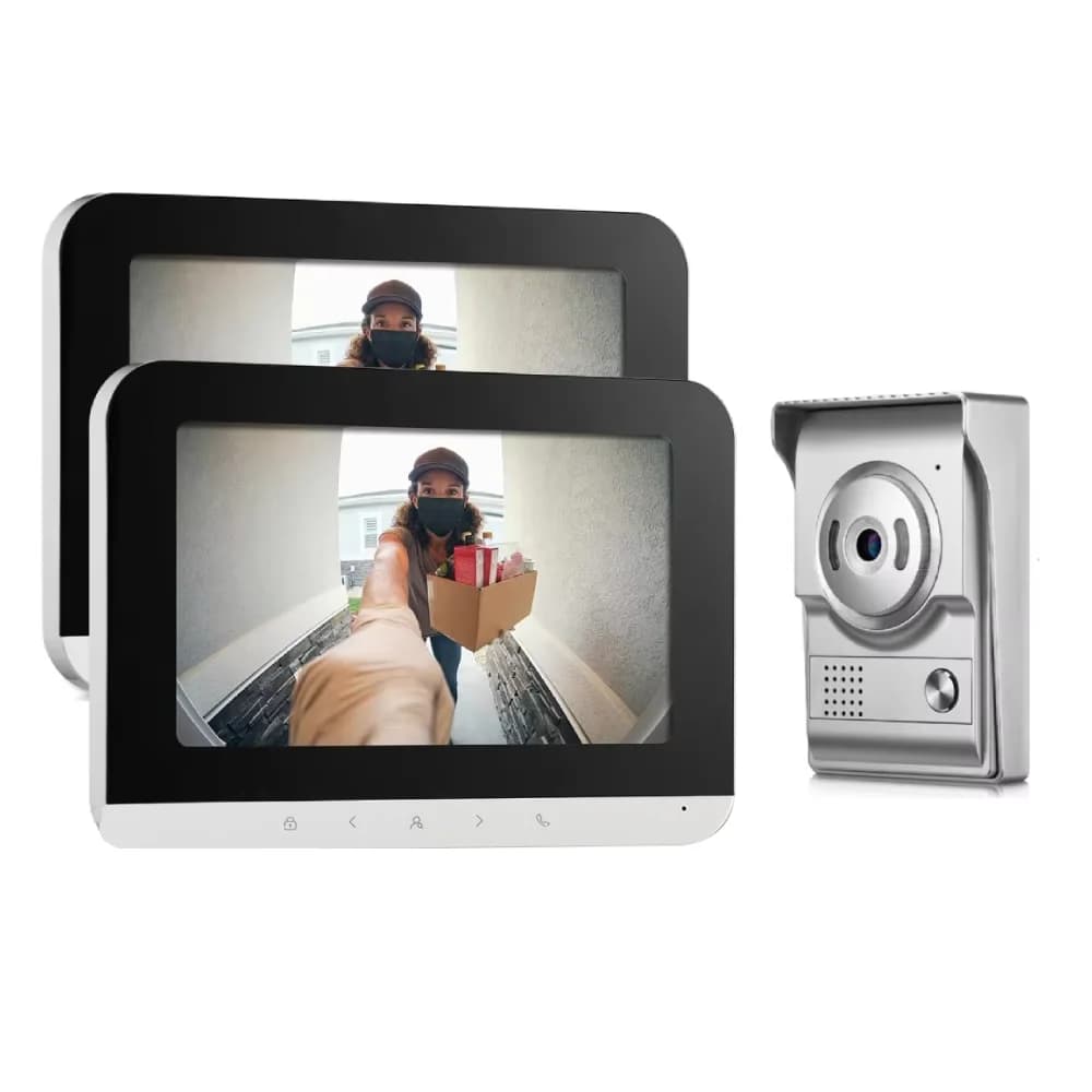 Tuya WIFI Videocitofono Campanello da 7 "con fotocamera e monitor Campanello per porta di casa Citofono bidirezionale Audio Sblocco remoto