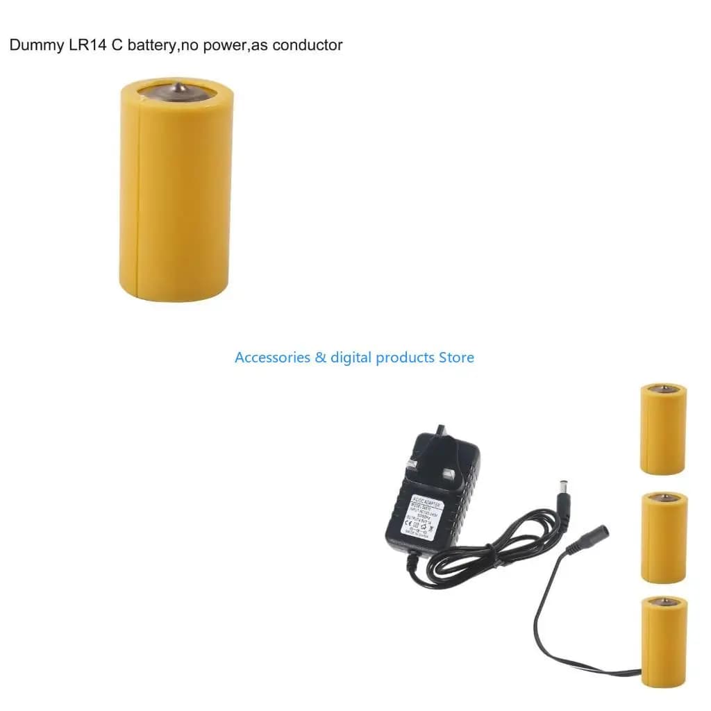 77JD Batterie fittizie Adattatore alimentazione Eliminatori cavi Sostituzione del cavo 3 pezzi 1,5 V LR14 C Batteria per a