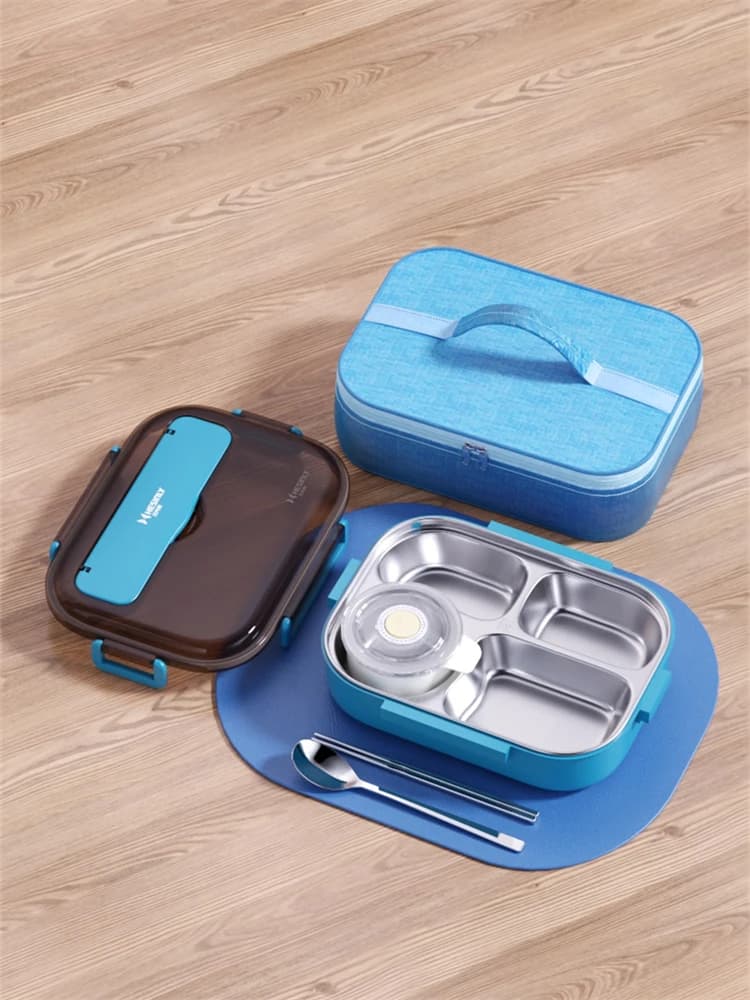 Set speciale per il pranzo in acciaio inossidabile 36 per studenti con ciotola per zuppa, scatola per il pranzo isolata divisa per impiegati, Bento Box per adulti