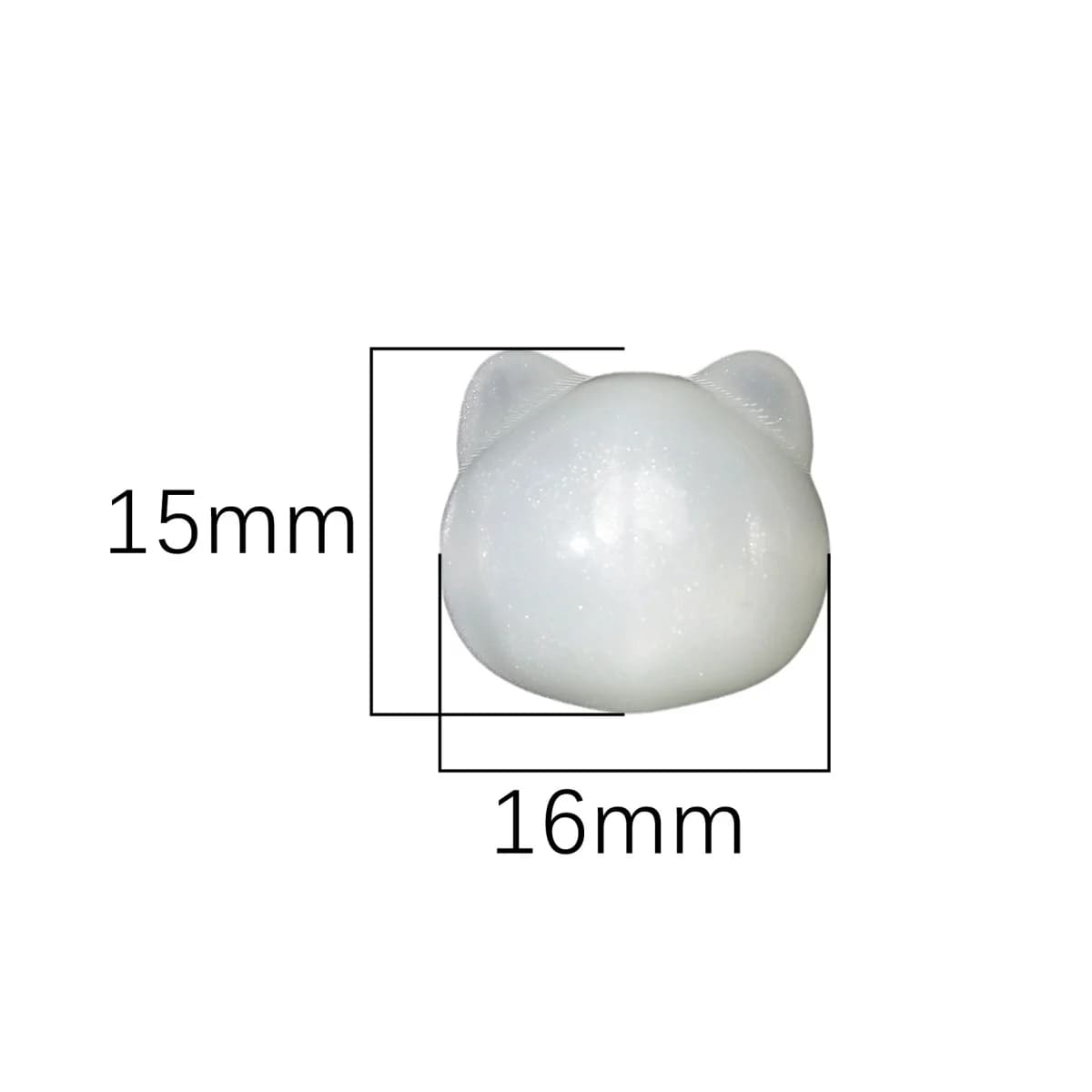 1-7Pcs 15x16mm UV Photochromic White Resin Cute Cat Head Shape Beads For DIY Jewelry Making Bracelet Necklace Earrings Keychain