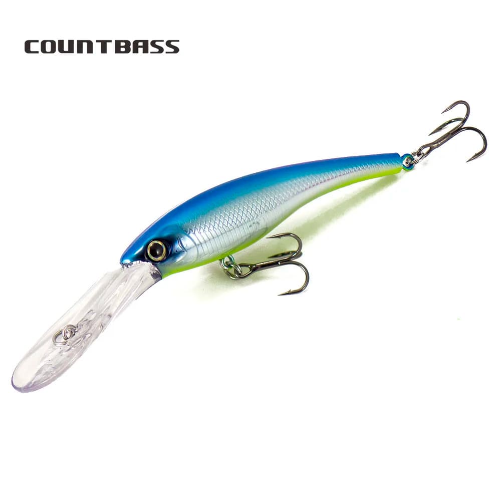 COUNTBASS Esche a manovella 90mm 3-1/2" 13g 1/2 oz. Dive 5m 16ft Pesca Plastica Shad Wobbler Pesce persico Leurre Esca dura per pescatore