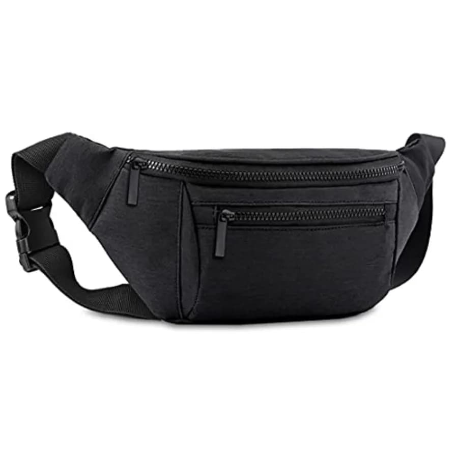 Marsupio per Uomo e Donna, Borsa a Tracolla da Cintura, Marsupio per Viaggi, Passeggiate, Corsa, Escursionismo, Ciclismo, Facile da Trasportare, Adatto per Qualsiasi Telefono, W