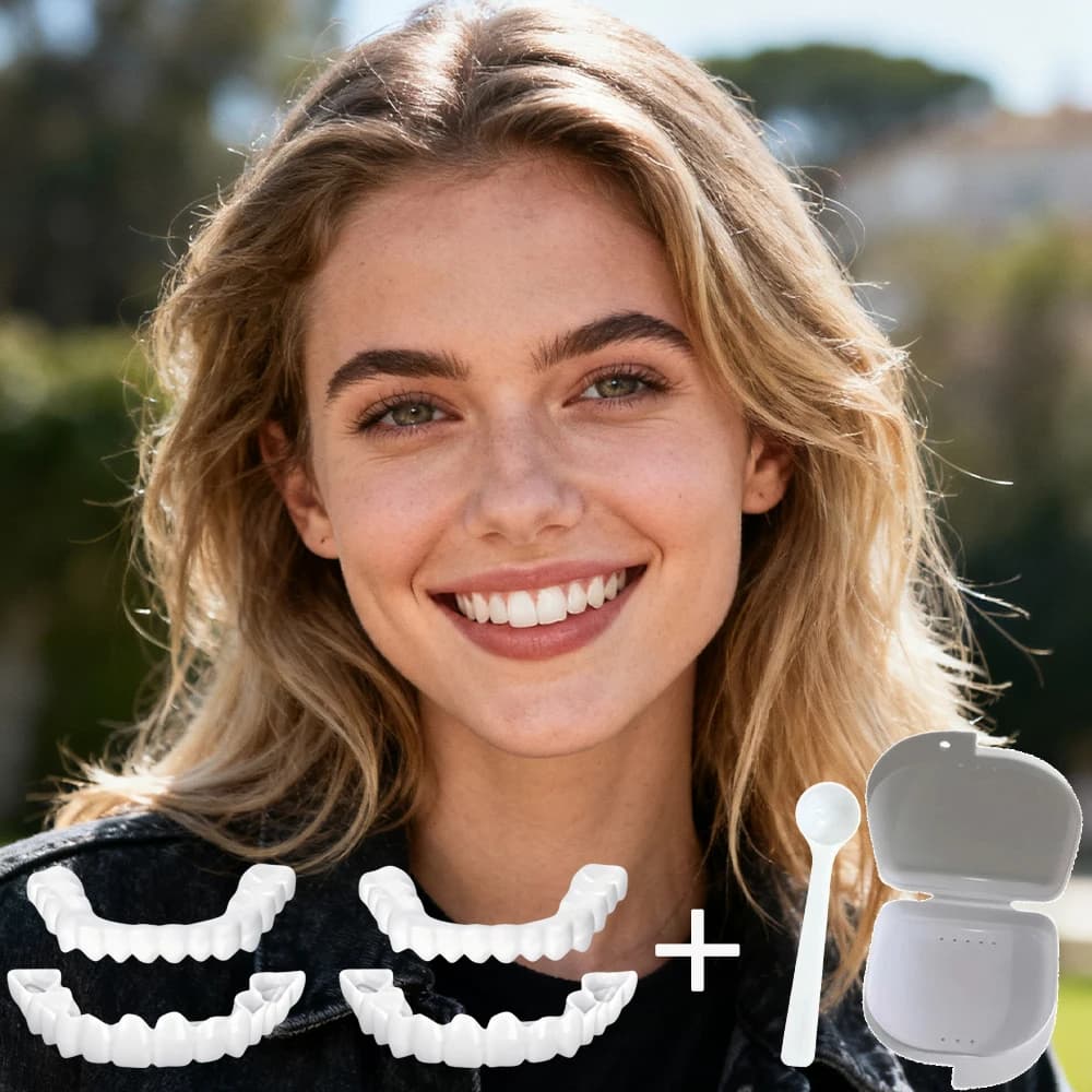 Nuove Faccette Dentali Pieghevoli Portatili Riutilizzabili per Sbiancamento Istantaneo del Sorriso, Design Facile da Trasportare H2931