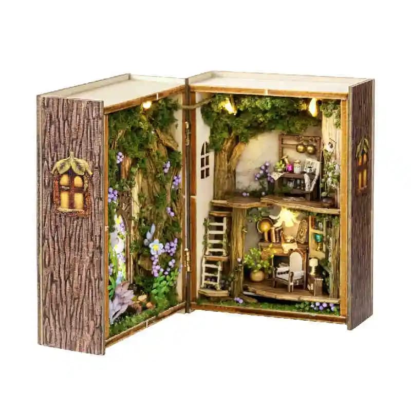 Mini casa delle bambole in legno fai-da-te Casa in miniatura con kit di mobili Casa della foresta magica 3D assemblare giocattolo per bambini Regali di compleanno per ragazze