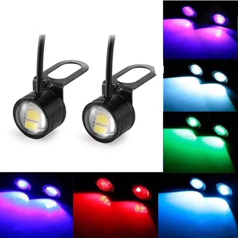 Luci Fendinebbia per Moto, Fari Diurni a LED Super Luminosi, Luci di Segnalazione di Retromarcia a Occhio d'Aquila