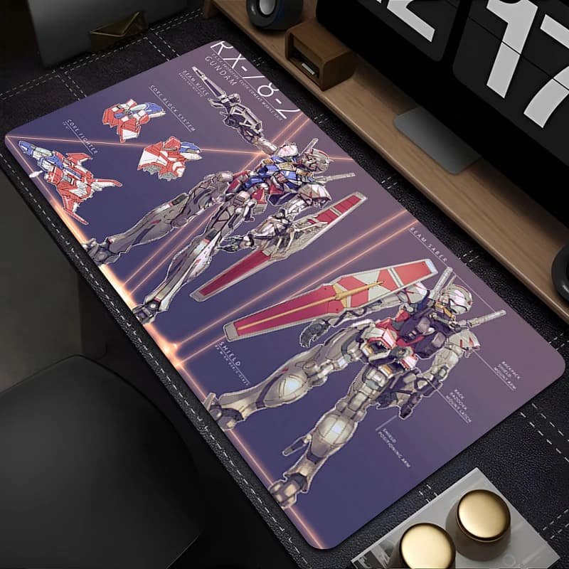 Tappetino per mouse Mechanical Warrior RX-78-2 G-gundam 90x40 cm Tappetino per scrivania per computer Tappetino moderno per tastiera e laptop Tappetino per mouse da gioco XXL