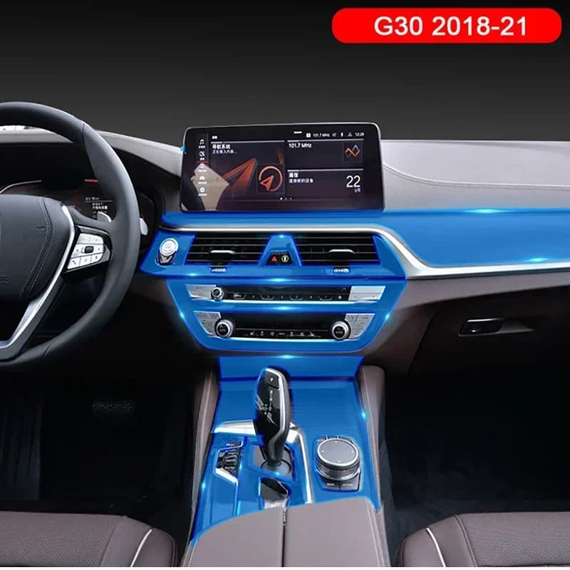 Per BMW F10 G30 5 Serie Auto TPU Pellicola protettiva Porta auto Console centrale Pannello CD Adesivo Decorazione interna Accessori auto