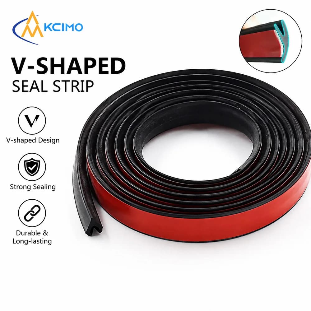 Compatible V Type Rubber Seal Strip 2m/4m Car Windscreen Panel Moulding Weather Resistant Trim for Most Popular Car Models