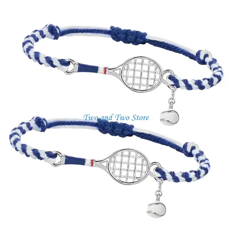 HX6F Adjustable Tennis Racket Wrist Strap Trendy Blue Color 28cm Length Bracelet