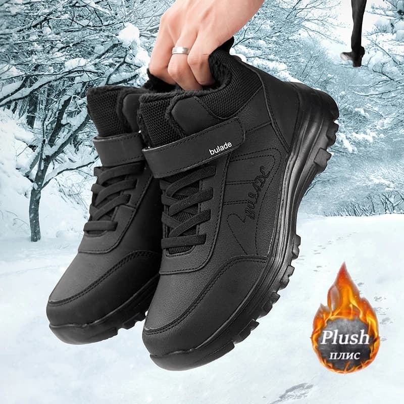 ELUVA 2025 Stivali da neve da uomo Stivali invernali impermeabili Stivali da trekking caldi e leggeri antiscivolo per scarpe tattiche da lavoro all'aperto