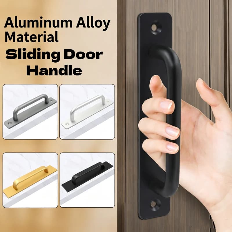 Sliding Barn Door Handle Cabinet Drawer Handles Pulls Aluminium Alloy Wood Doors Grip Window Cabinet Balcony Furniture Hardware