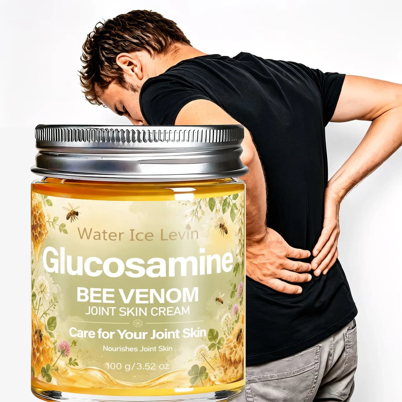 Bee Venom Firming Body Cream with Collagen & Biotin – Moisturizing Nourishing Cream for Firm, Smooth Skin – 100g