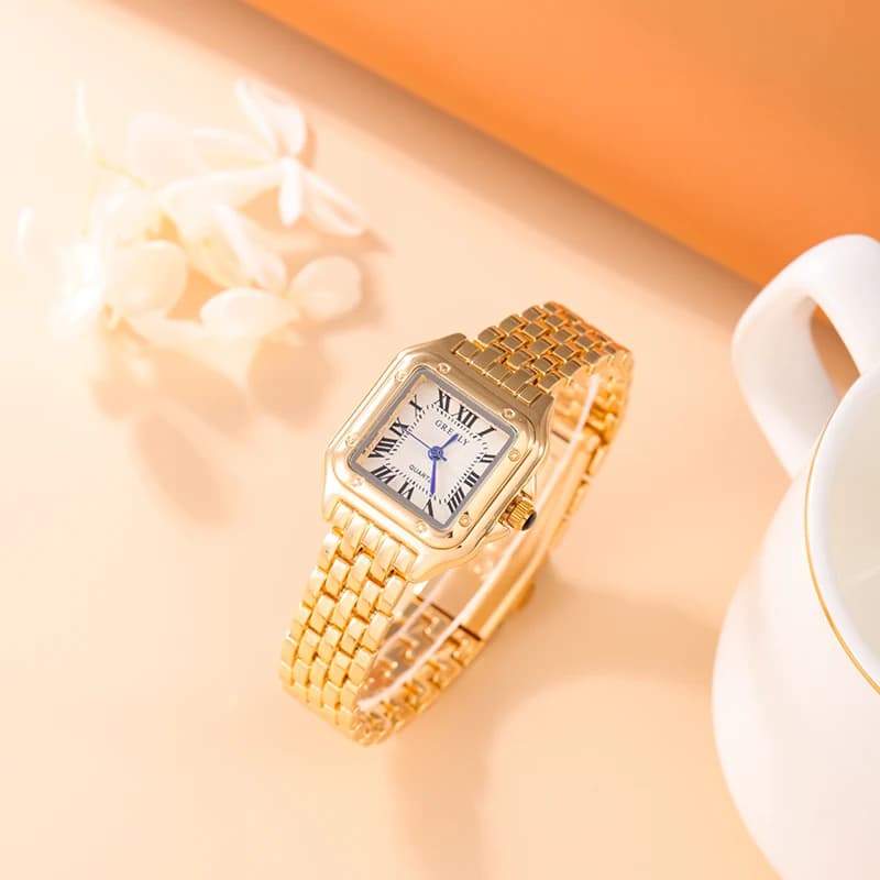 Women's Gold Watch Quartz Wrist Watch Women's Quartz Watch Stainless Steel Small Watch Gold Watch Luxury Casual Fashion Gift