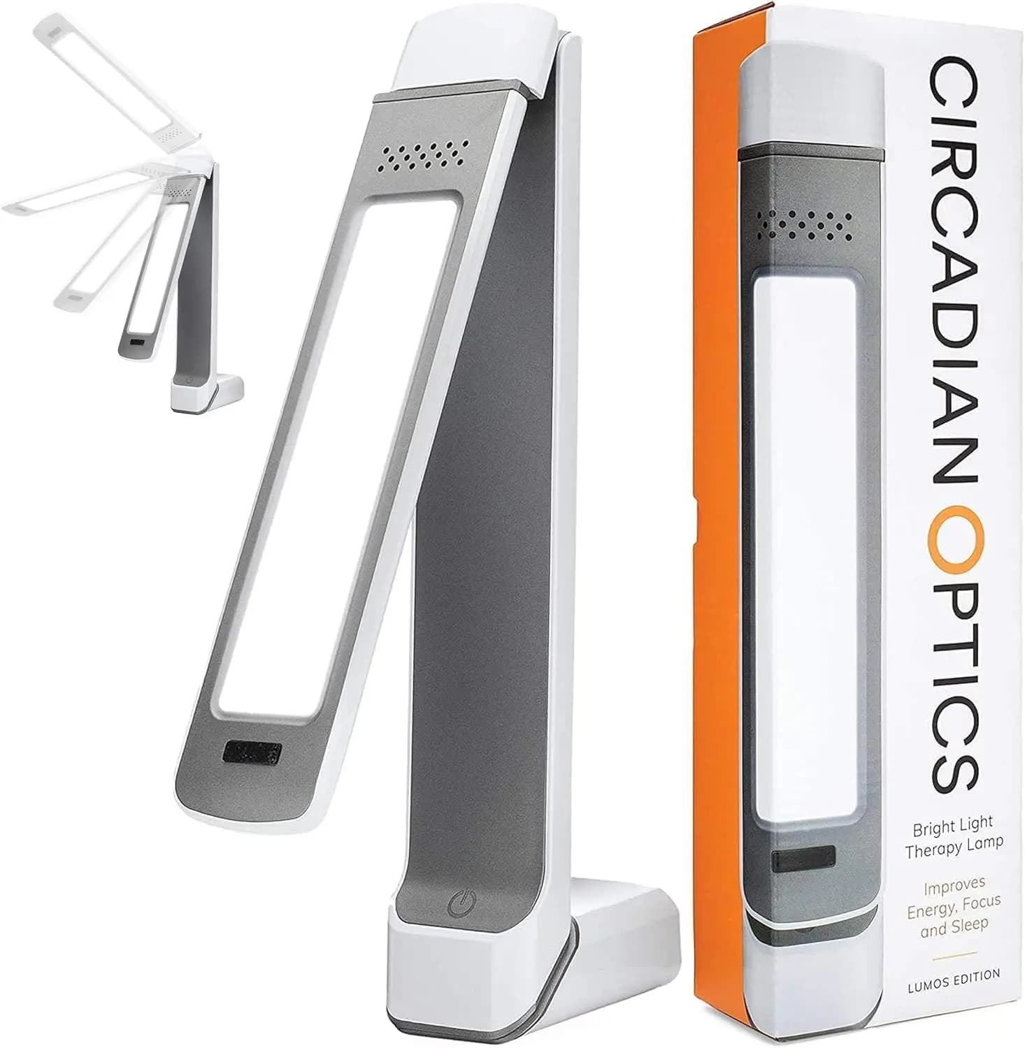 10,000 LUX ultra bright desk lamp for mood, sleep and focus - Foldable design, 5500K solar light color