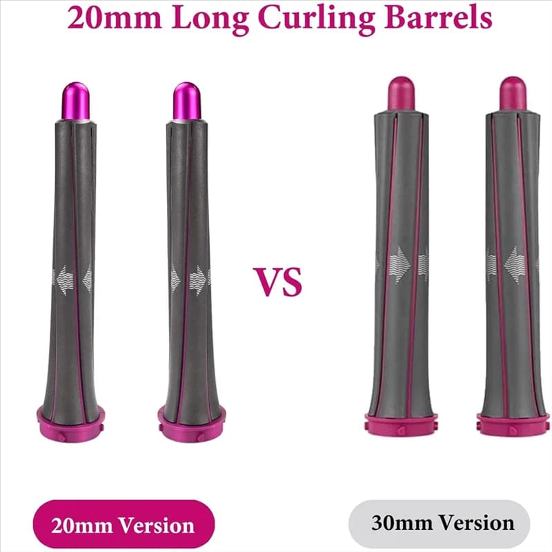 ABBK-1 Coppia 20Mm Capelli Lunghi Curling Barili Bigodino Fordyson Airwrap Styler With2 Adattatore Fisso Fordyson Dyson Asciugacapelli