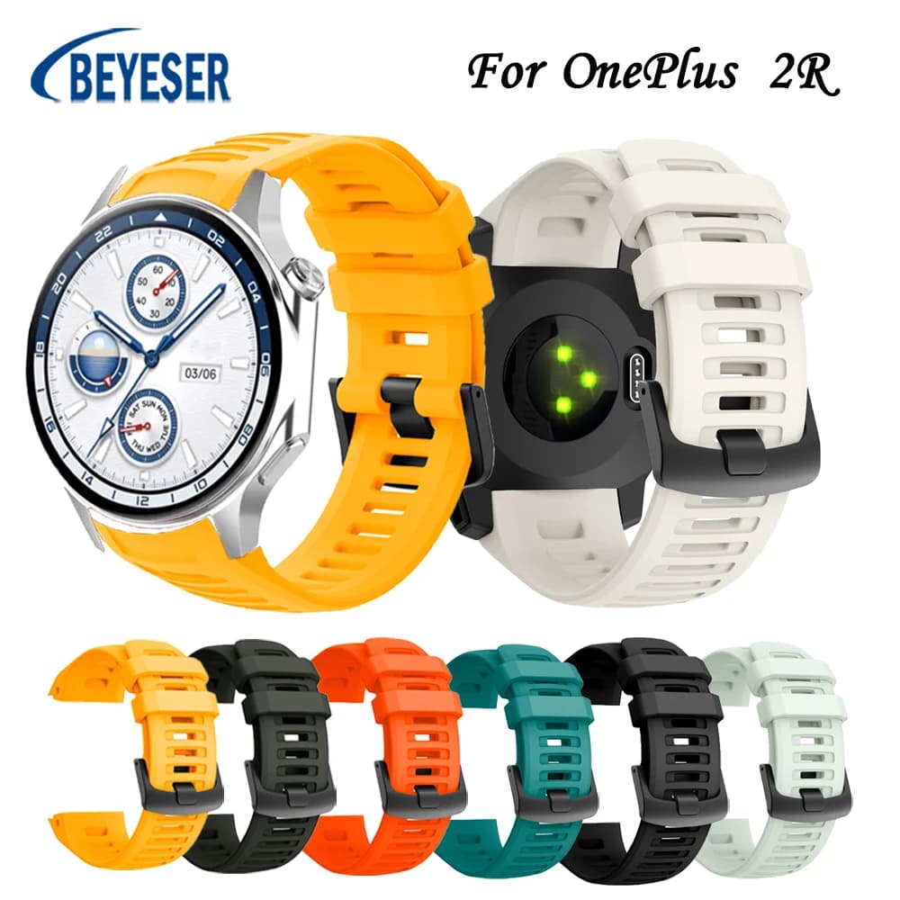Cinturino per orologio in silicone da 22 mm per One Plus2R Smart Watch Sport Sostituzione Garmin Instinct Wirstband Accessori