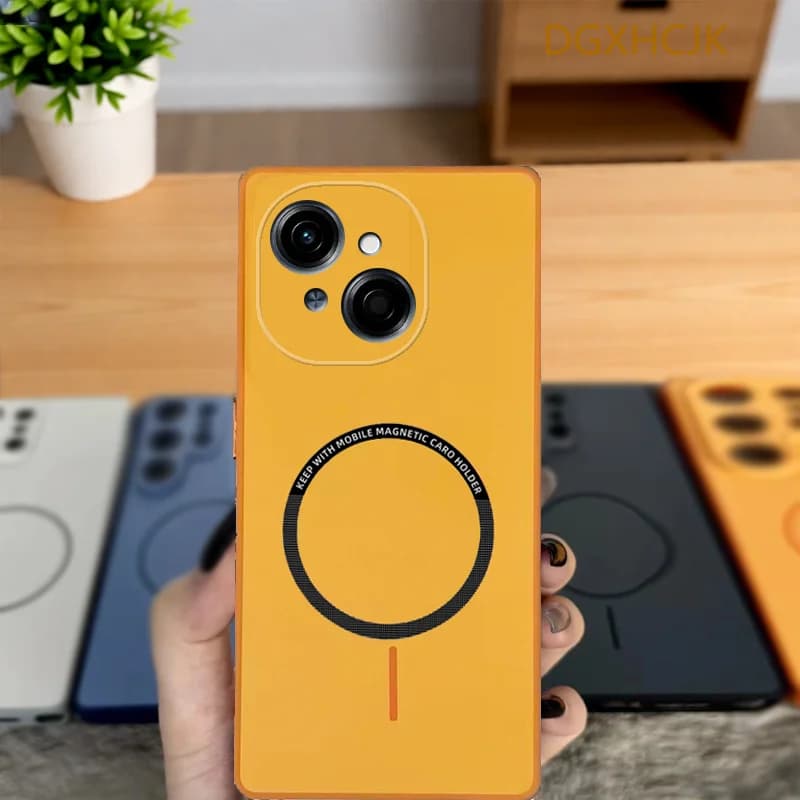 Custodia per Tecno Spark Go 1S, Cover per Telefono Tecno Spark Go 1, Custodia per Tecno Pop 9 4G, Cover Antiurto Colorata con Retro in Silicone Rigido Magnetico