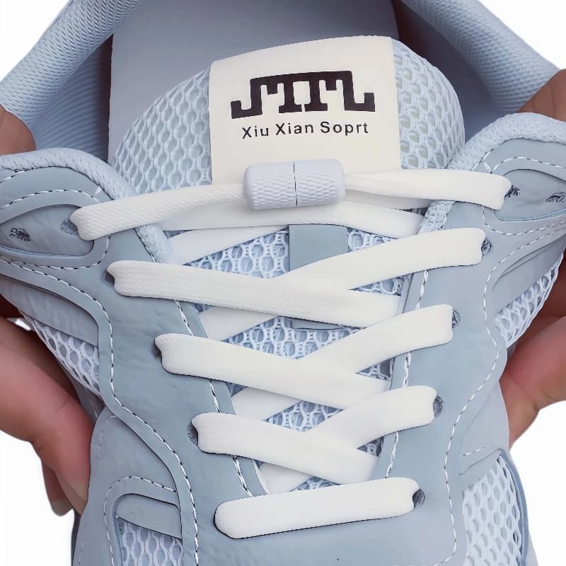 Lacci per Scarpe Colorati con Fibbia a Capsula Senza Nodi, Lacci Elastici Piatti da 8mm, Accessori per Scarpe Unisex, 1 Paio