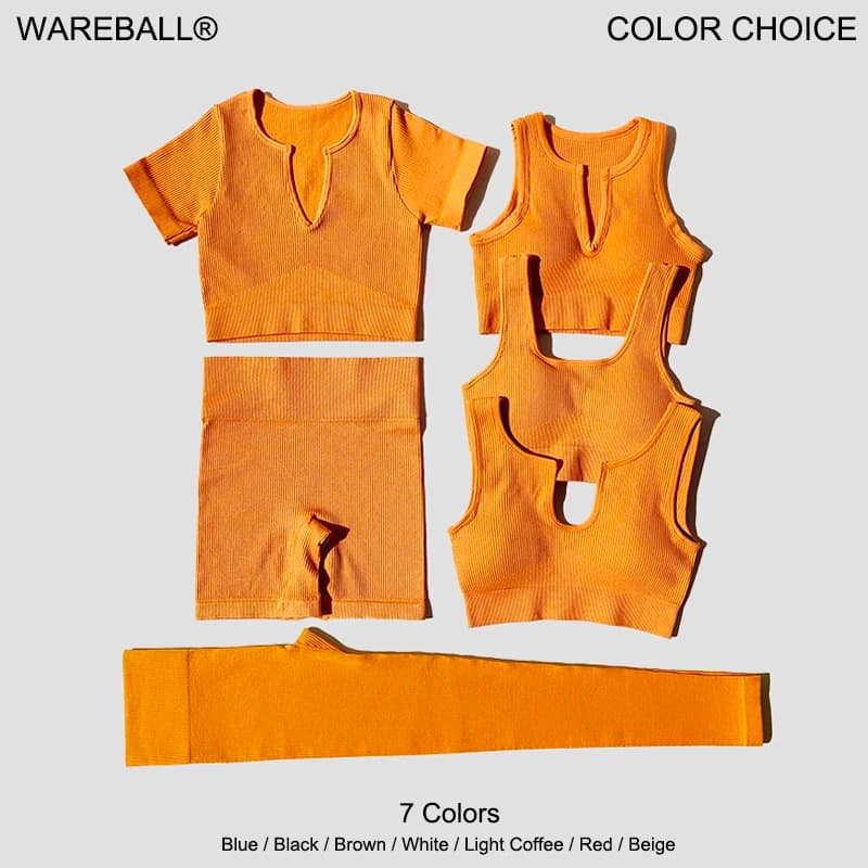 2/4/6 pezzi senza soluzione di continuità set da yoga per donna allenamento abbigliamento sportivo reggiseno fitness pantaloni sportivi abbigliamento da palestra leggings a vita alta pantaloncini tute sportive