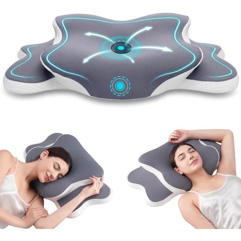 Neck pillow memory foam pillow, a two in one neck pillow used to relieve neck pain, suitable for lateral abdomen sleepers