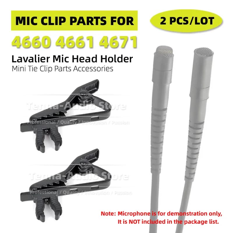 SnapVox Compatibile con DPA 4660 4661 4671 Testa del microfono Fascetta Lavalier Coccodrillo Clip Mic Cavo Supporto centrale Morsetto da bavero