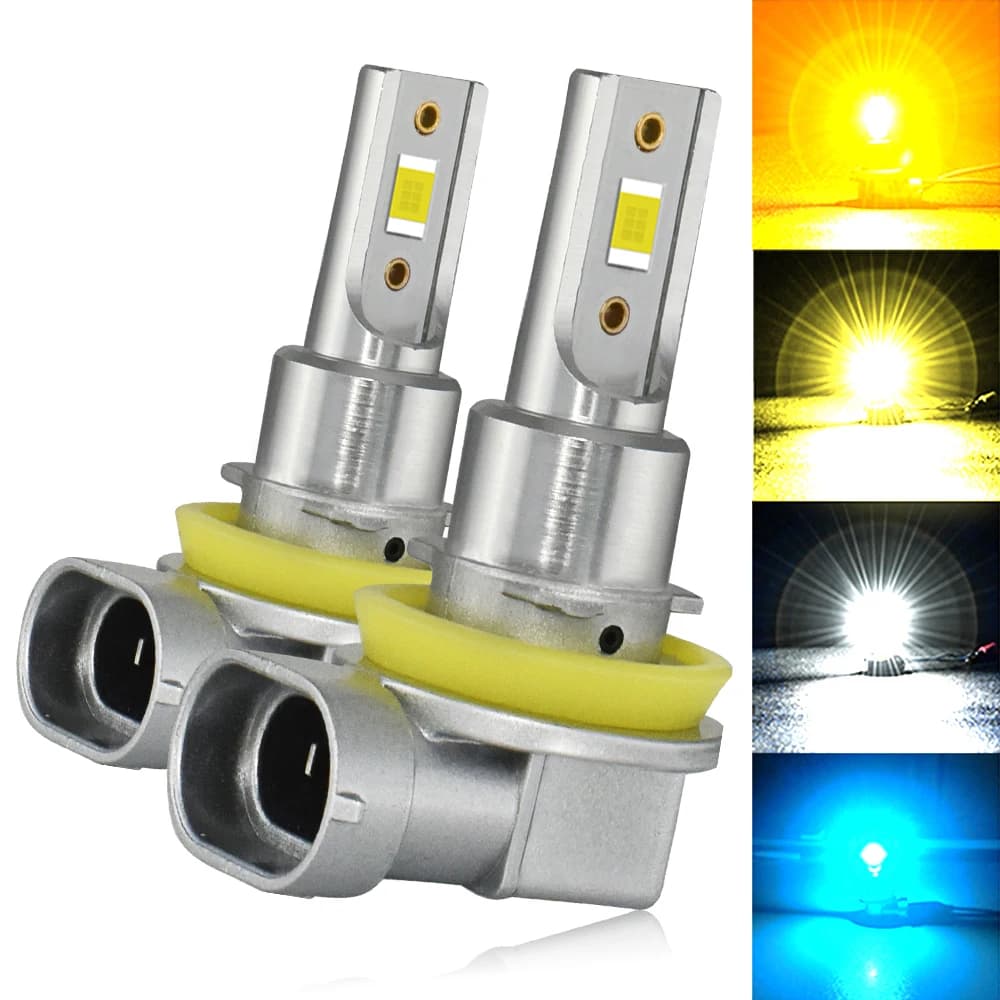 Fari fendinebbia a LED H11 H8 H9 H16JP 9005 HB3 9006 HB4 H4 H7 bianco/blu/ambra dimensioni 1:1 compatibili con alogeni