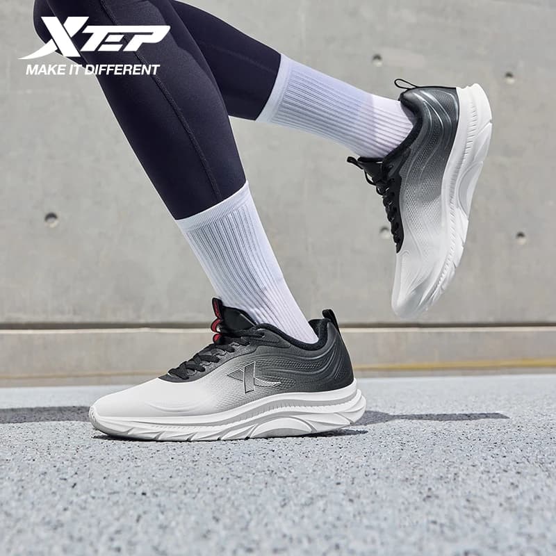 Xtep Cotton Shoes for Men Synthetic Leather Comfortable Breathable Non-Slip Shock Absorption Soft Walking Sneakers 875419370031