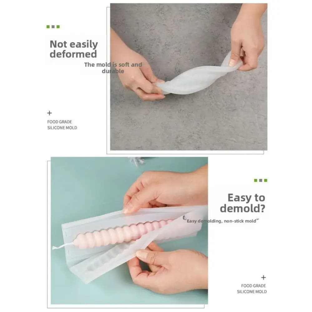 Nuovo Stampo in Silicone per Candele, Facile da Sformare, Stampo Geometrico a Spirale per Gesso e Resina, Antiaderente