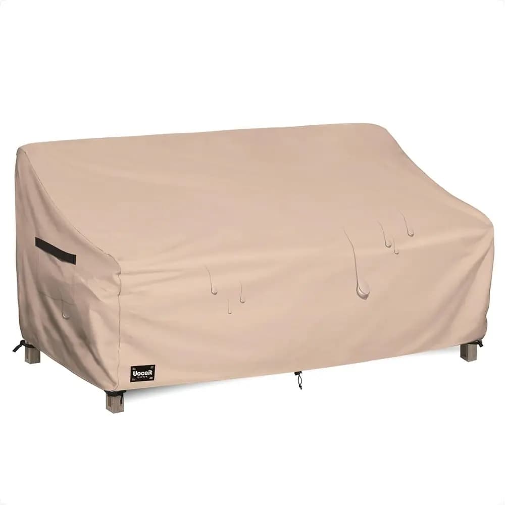 Cover for 3 Post Exterior Sofa, Resistant, 79x38x35, Waterproof, Light Brown, Minimalist Style