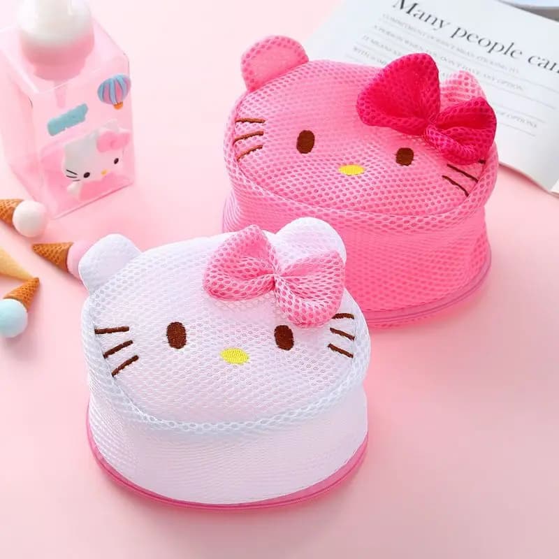 Sacchetto per lavaggio reggiseni e biancheria intima Sanrio HelloKitty, speciale per lavatrice, rete rinforzata anti-deformazione per lavaggio in lavatrice.