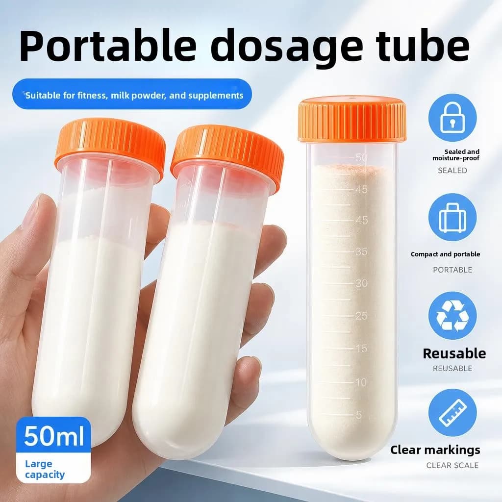 Portable Food Grade Sealed Box Protein Powder Coffee Creamer Travel Storage Container Durable Plastic Kitchen Storage Organizer
