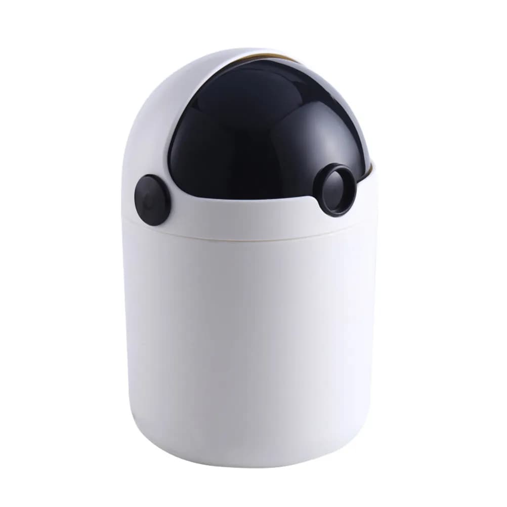 1Pcs Mini Trash Can Hollow Design Space Saving Small Size Waste Bin for Bathroom Kitchen Bedroom Living Room Office Dorm Camper