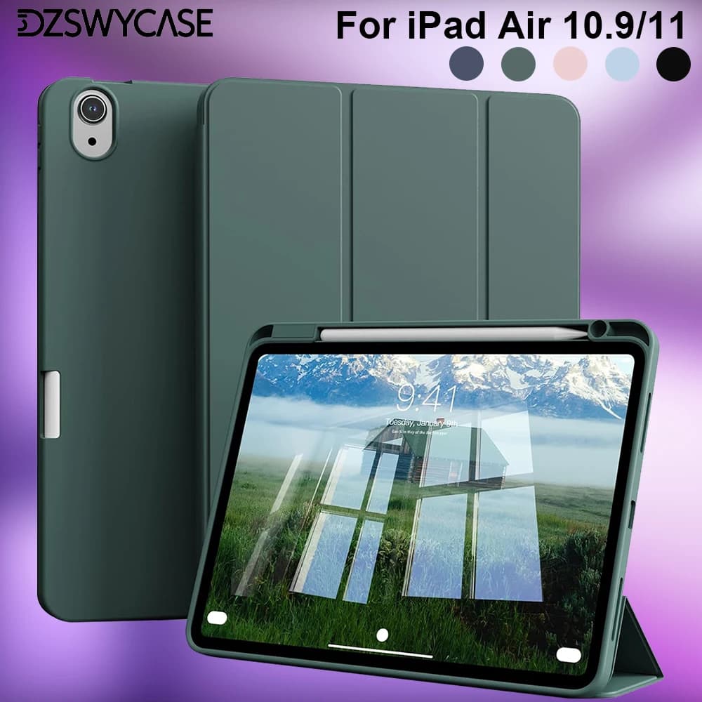 Custodia per iPad Air 11 pollici M3/M2 (2025/2024), iPad Air 5/4 (2022/2020 5a/4a Generazione 10.9 pollici), con Porta Penna