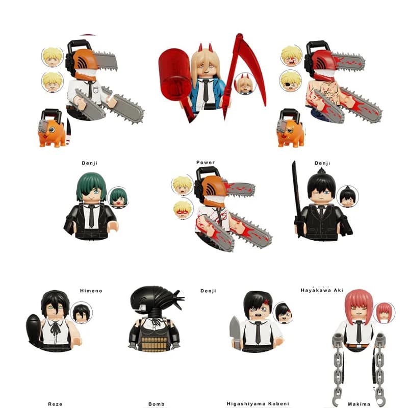 Figure in Stile Anime Cartoon, Blocchi da Costruzione, Mini Action Figure da Collezione, Modellini Fai-da-Te, Regalo per Appassionati di Anime e Bambini