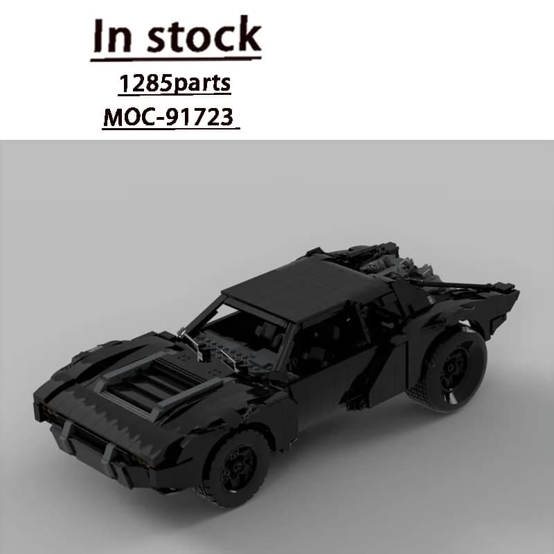 MOC-91723 Modello di Supercar Sportiva Iconica Nera in Blocchi da Costruzione, 1275 Pezzi, Regalo di Natale e Compleanno per Ragazzi
