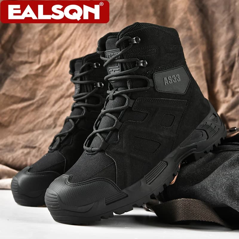 Scarpe da trekking tattiche militari da uomo per esterni, antiscivolo, per campeggio, escursioni, arrampicata, caccia, sportive