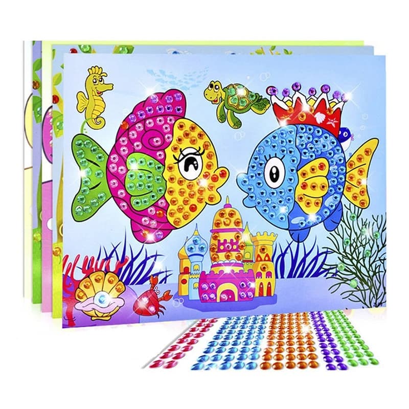 5/10/20 Fogli di Adesivi Creativi a Diamante con Motivi Misti Casuali, Adesivi per Graffiti e Artigianato, Decorazioni per Ragazzi e Ragazze ZYF