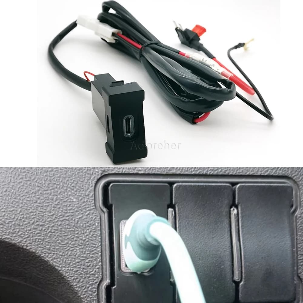 Compatible with Iveco Daily Red Light Car Charger Adapter Iveco Daily Red Light PD Type C Charger Interface
